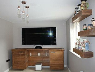 Bespoke cabinet housing fridge in MAD Toby jug room-designed-by-Alison-Baxter-Interiors-Bourne-End